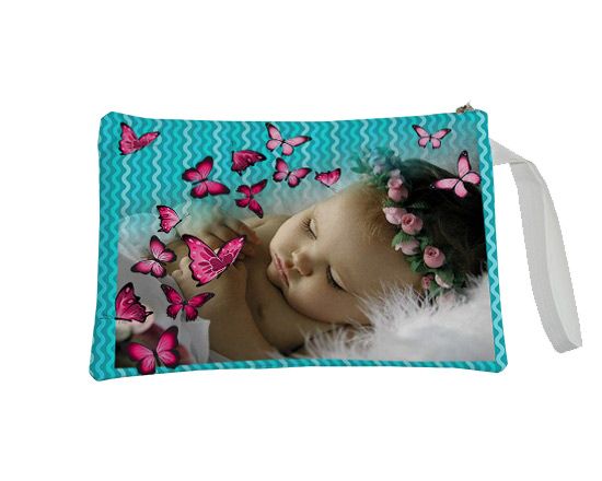 Pochette personalizzata con farfalle