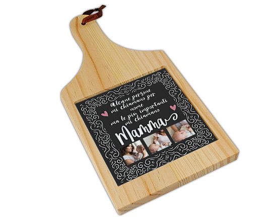 Tagliere in legno Citazione mamma
