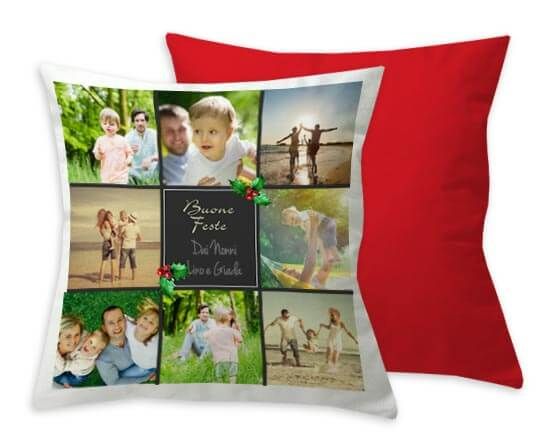 cuscino collage natalizio