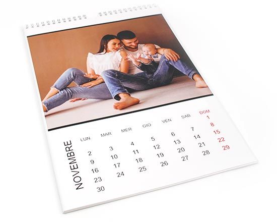 calendario multipagina in cartocino resistente