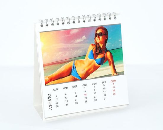 Calendario da tavolo Basic white 