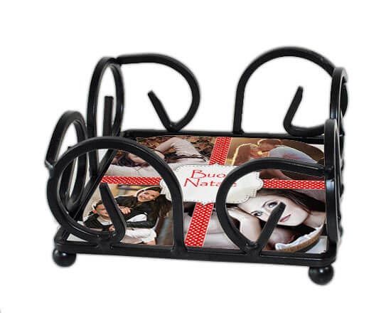 crea Poggia Bottiglie 4 stars in ferro battuto