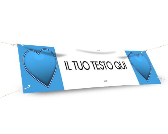 Striscione 150x30 Cuore italiano