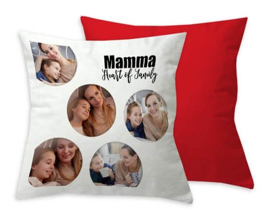 Cuscino in poliestere con grafica con cerchi