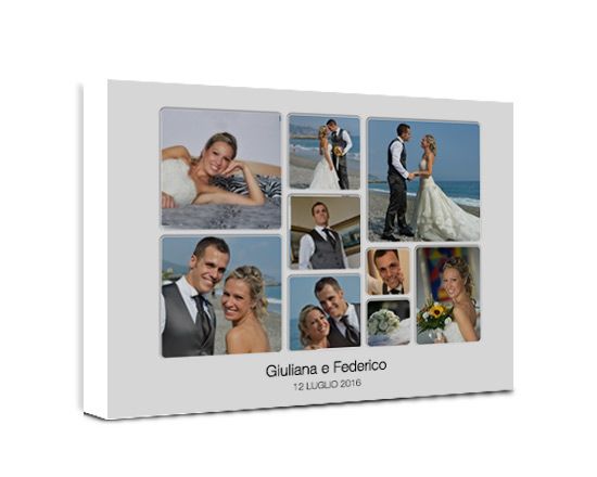 Foto collage su tela White collage