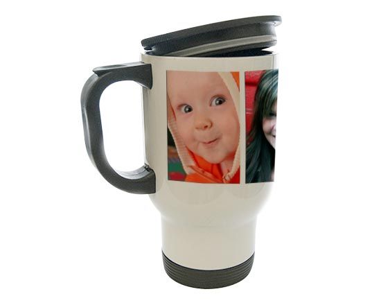 Collage di foto su tazza termica