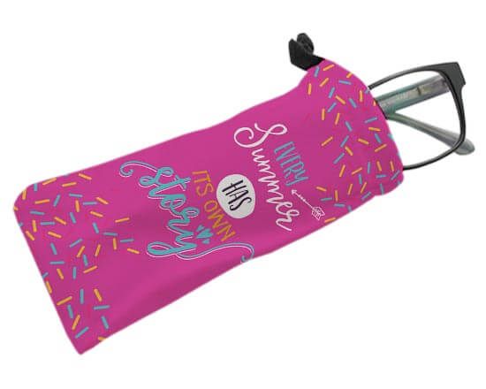 Porta occhiali con grafica rosa