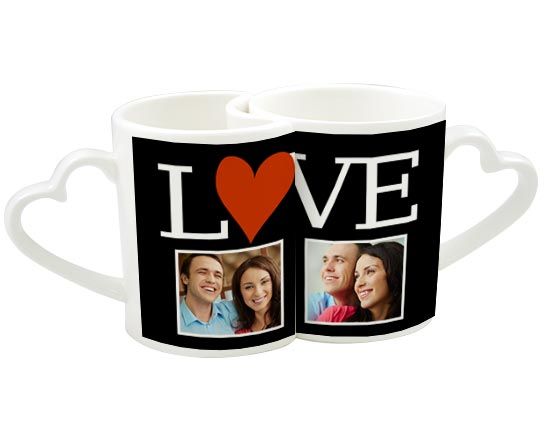 Tazze romantiche con grafica moderna
