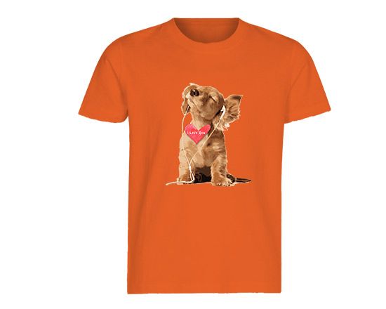 La grafica con il tenero cagnolino per la tua maglia
