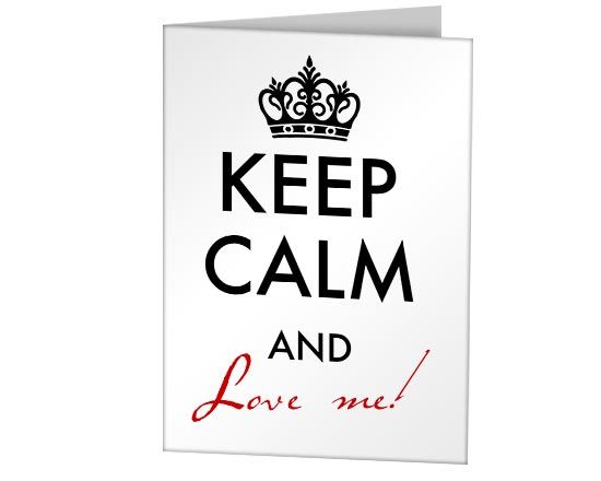 Card con scritta Keep calm