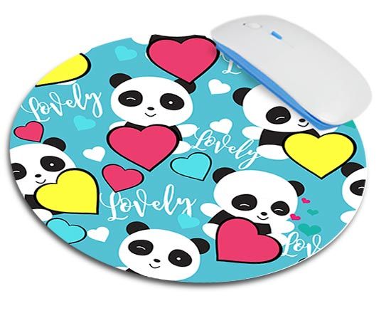 Tappetino mouse con panda colorati
