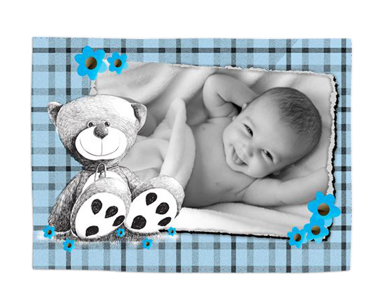 Tovaglietta in tessuto con grafica bambino