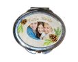 Specchietto ovale da borsetta Pine cone