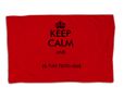 La coperta rossa con il suo Keep Calm originale