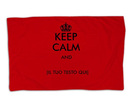La coperta rossa con il suo Keep Calm originale