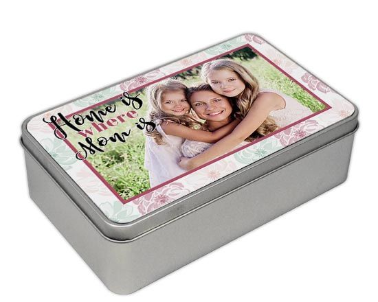 Scatola rettangolare con grafica per la mamma