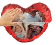 Cuscino cuore con paillettes Collage