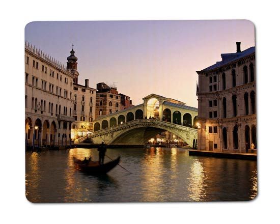 calamita in masonite rettangolare con foto di venezia