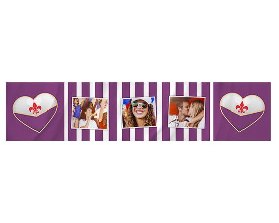 Sciarpa in Pile Cuore Viola