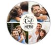 Puzzle legno rotondo Dad is my hero