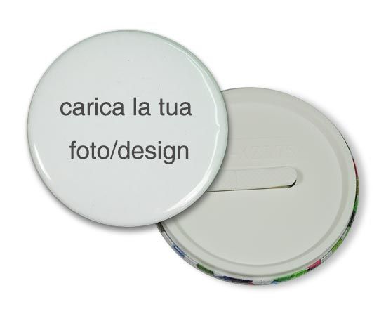 crea spilla rotonda con clip, diversi formati a disposizione