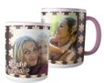 Tazza con foto e grafica con fiori