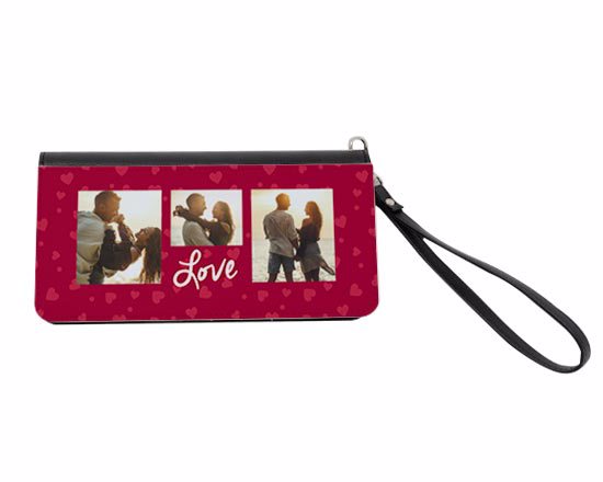 Portafoglio in ecopelle deluxe love 3 riquadri