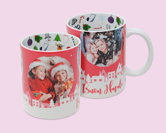 Tazza con grafica natalizia 3 cerchi