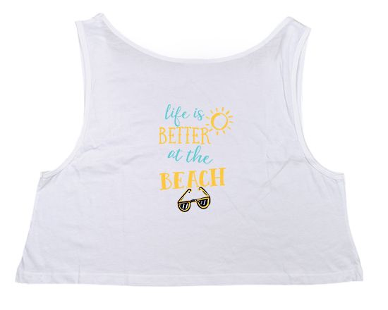 Crop top bianco in cotone