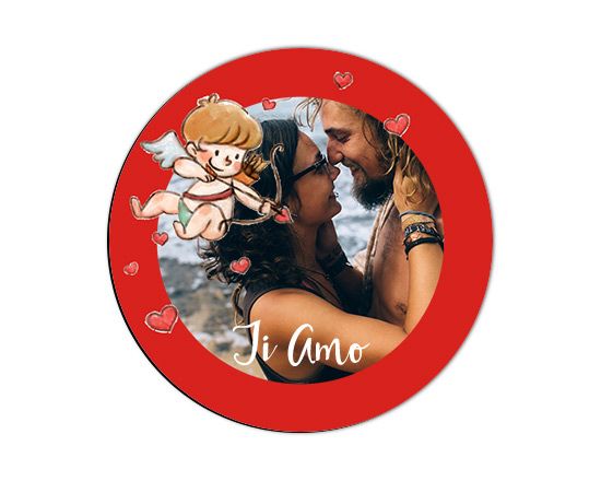 Grafica con angioletto con calamita tonda