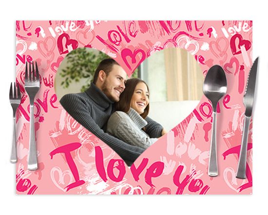 Tovaglietta in tessuto Words of love