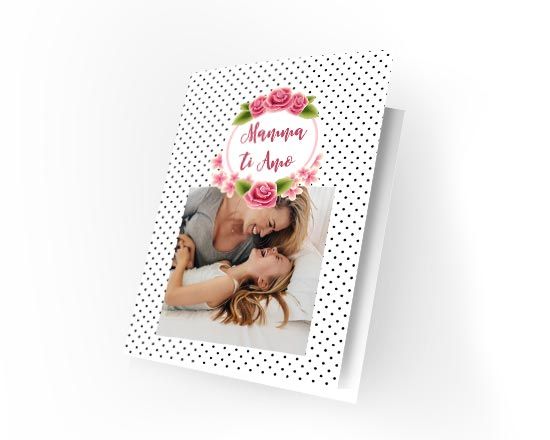Cards Pois neri e rose