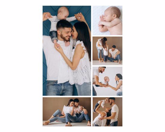 Poster collage 40x60 cm 6 Riquadri