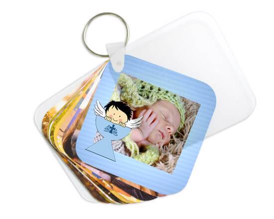 Portachiavi fotolibro con grafica bambino