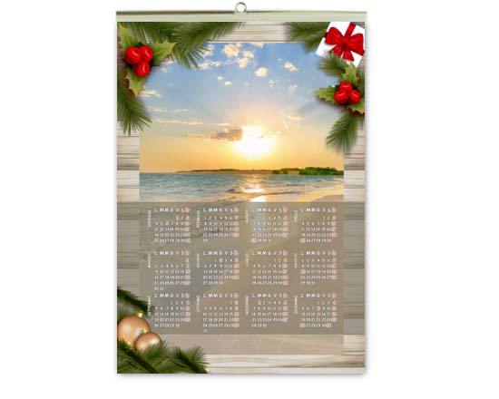 Calendario A4 Christmas wood