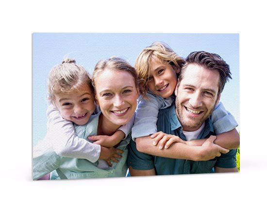 tela con foto di famiglia