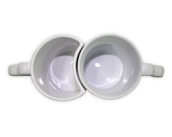 Tazze coppia personalizzabili, vista dall'alto