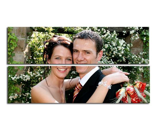 Tela in pannelli personalizzata con l'immagine del tuo matrimonio
