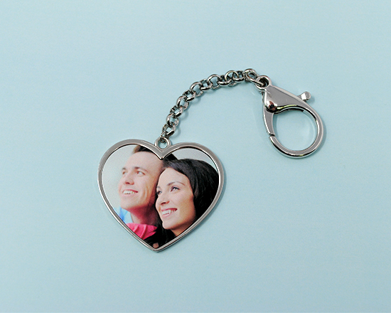 stampa le tue foto su ciondolo a cuore con catenella