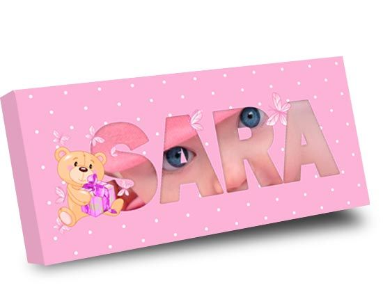 Tela con nome personalizzata con foto