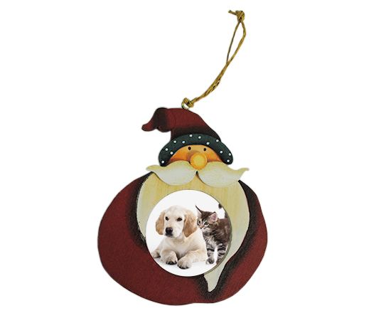 stampa foto su decorazione natalizia in legno