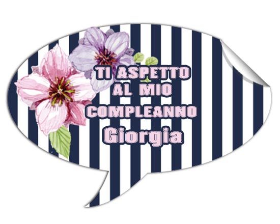 adesivo personalizzato a forma di fumetto