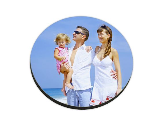 calamita in legno rotonda personalizzata con foto