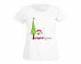 T-shirt donna in cotone Pupazzo di neve