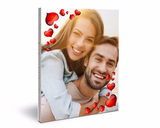 Grafica cuori su kapafix, personalizzato con foto