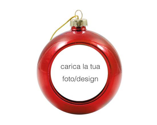 Palla di Natale in vetro colorato rosso