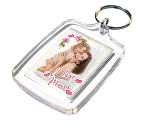 Portachiave Rettangolare in Plastica Mum vintage