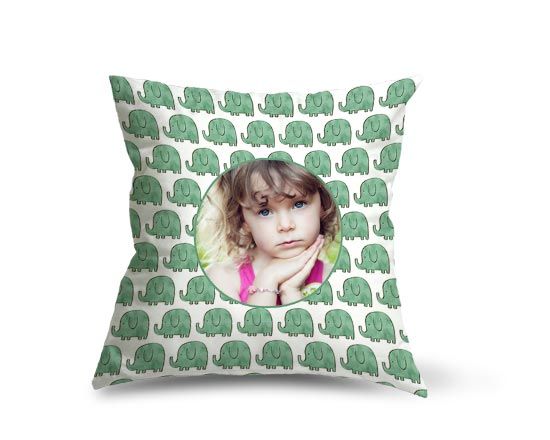 Cuscino dainetto Elefantini verdi