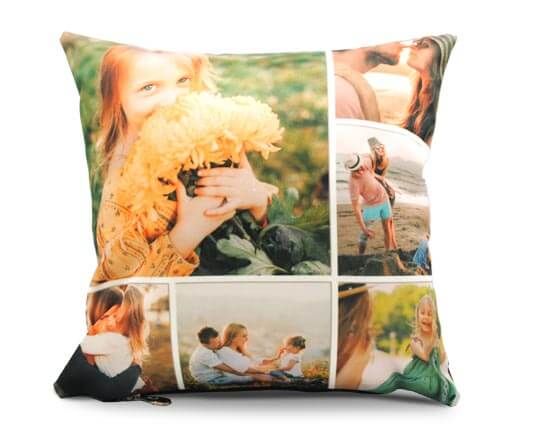 cuscino in pile personalizzato con foto collage