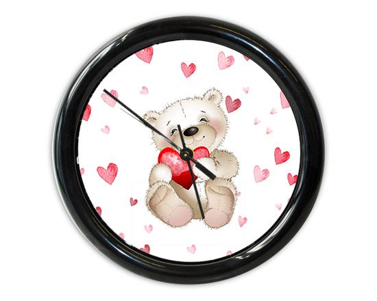 Orologio da muro rotondo Sweet teddy bear